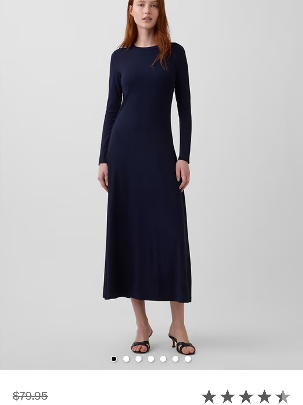 GAP Long-Sleeve Navy Maxi Dress - NWT - Size Small Tall